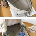 2026 Cute Preppy Bag Floral Printed Kawaii Backpack Cottagecore Aesthetic Backpack Laptop Daypack (Brown)