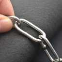 1/8 inch(3mm) Wire Diameter Stainless Steel Safety Chains 40 inch Long Link Rings Light Duty Coil Chain for Hanging Pulling Towing, 1/8"x 40" (2Pcs)