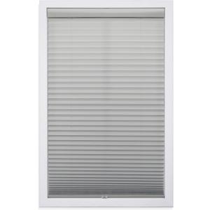 DEZ FURNISHINGS Cordless 1" Light Filtering Pleated Shade, Fabric, 20"W x 64"H, Silver Gray