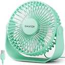 Gaiatop USB Desk Fan, 3 Speeds Strong Airflow, 5.5 Inch Portable 90° Rotate Quiet Cooling, Small Personal Table Fans for Bedroom Home Office Travel Green