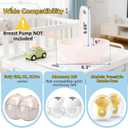 Silicone Breast Pump Holder, Anti-Tilt Base, Dishwasher-Safe, Easy-Carry Handle for On-the-Go Moms, for Momcozy M5, eufy E20/S1/S1 Pro, Medela Freestyle Hands-Free(Breast Pump Not Included)