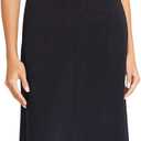 Women's Sleeveless Midi Fit and Flare Dress with Pockets | Versatile Womens Dresses (Black) 2