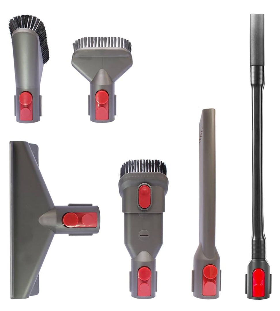 Replacement Vacuum Attachments for Dyson V7 V8 V10 V11 V15 Perfect for Dryer Vent, Car Detailing and Corners Cleaning - Household Cleaning Kit (Attachment and Flexible Crevice Tool)