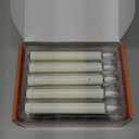 SoulBay Window Candles with Sensor Dusk to Dawn, 10pcs Christmas LED Window Candle Flickering Electric Battery Operated White Cordless Candlesticks Light with Black Base for Xmas Holiday Dcor, 0.78"D