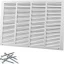 20"W x 16"H [Duct Opening Size] Steel Return Air Grille, Air Return Vent Cover for Ceiling and Sidewall - HVAC Air Vent Covers - [Outer Dimensions: 21.75"W x 17.75"H]