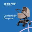 Joolz Hub2 Compact Pushchair Cotfor Newborns, Ergonomic Design, UPF 50+ Sun Protection, Lightweight (7.6 lbs), Easy to Carry, Machine Washable (Sandy Taupe)