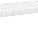 Apicizon 44.5 Ottoman Bench, Modern Faux Leather Bedroom Bench with Square Pull Point Design, Modern Cushion Ottoman Bench for Bedroom, Living Room, EntrywayWhite