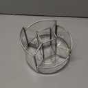 360 Rotate Makeup Brush Holder, Makeup Organizers Countertop, Perfume Tray, Bathroom Organizer and Storage for Eyeliner,Lipstick, Lazy Susan Organizer for Vanity Cabinet Dresser Bathroom (Silver)