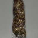 Blonde/Brown Extension, Long Bohemian Curly Drawstring Ponytail Light Fluffy Multi Layered Clip in Hair Extensions Ponytail Natural Soft Synthetic Hairpiece Light Brown/Blonde