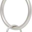 Ivilon Drapery Eyelet Curtain Rings - 1.7" Ring Loop for Hook Pins, Set of 14 - Satin Nickel (Set of 14 (1.7"))