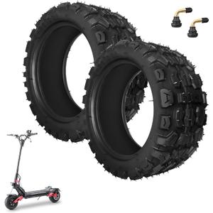 2 PCS 100/65-6.5 Tire Tubeless, 11 Inch Scooter Tires for VSETT 11+/Zero 11X/Dualtron/Thunder/Speedual Plus, Non-Slip Tubeless Off-Road Electric Scooter Tire.