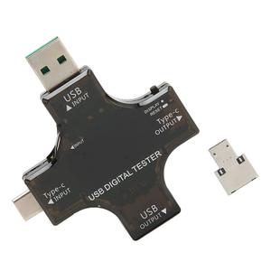 2 in 1 USB Type-C Tester, Color LCD Digital Multimeter, Voltage Current Meter 3.6-32V 0-5.1A 150W 99mAh with Micro USB Adapter