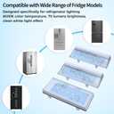 2 Pcs W10515057 & 1 Pc W10515058 Refrigerator LED Light Set with Tapered Lens, Compatible with Whirlpool Kenmore Maytag KitchenAid, Replaces WPW10515057 WPW10515058 AP6022533 AP6022534 PS11755866
