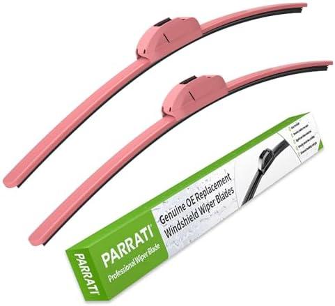 OEM QUALITY 24" + 20" PARRATI Premium All-Season Pink Windshield Wiper Blades (Set of 2)