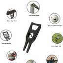 Players Golf Divot Tool - 6 in 1 Multi Purpose Tool - Divot Tool with Ball Marker - Alignment Golf Ball Markers Included - Bottle Opener Pitch Fork Gadget - Permanent Marker Pen