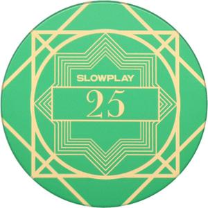 SLOWPLAY Nash Ceramic Poker Chips in Bulk, Casino Grade Ceramic 12-Gram Poker Chip for Texas Hold'em, 43mm Professional Chips Pack of 50 with Denomination of 1