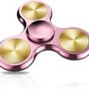 ATESSON Fidget Spinner Toy Ultra Durable Stainless Steel Bearing High Speed Precision Metal Material Hand Spinner Focus Anxiety Stress Relief Boredom Killing Time Toys Rose Gold