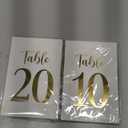 Gold Wedding Table Numbers 1-20 - Gold Table Numbers For Wedding Reception 1-20, Paper Table Number Cards, White and Gold Wedding Centerpieces For Party, Birthday, Bridal Shower Decorations