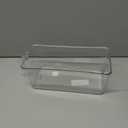 BINO | Clear Storage Organizer, Medium | THE HOLDER COLLECTION | Clear Containers for Organizing with Built-in Handles | Pantry Organization and Storage | Fridge Organizer | Smart Bin Cabinet