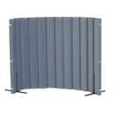 Angeles 48" x 6' Quiet Divider With Sound Dampening Panels, Freestanding Room Divider Wall, Gray (Grey)
