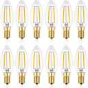 Hizashi Candelabra LED Light Bulbs 25 Watt, Dimmable Chandelier Light Bulbs, 90+ CRI, 200LM, Soft Warm White 2700K, E12 LED Bulb, B10 Candle Bulbs, UL Listed, 12 Pack