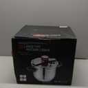 Pressure Cooker 12 QT, Stainess Steel Pressure Canner 12 Quart, Explosion-Proof Cookware, Rotating Lock/Unlock Lid, One-handed lid opening, Thickened Silicone Ring And Anti-scald Handle, Silver