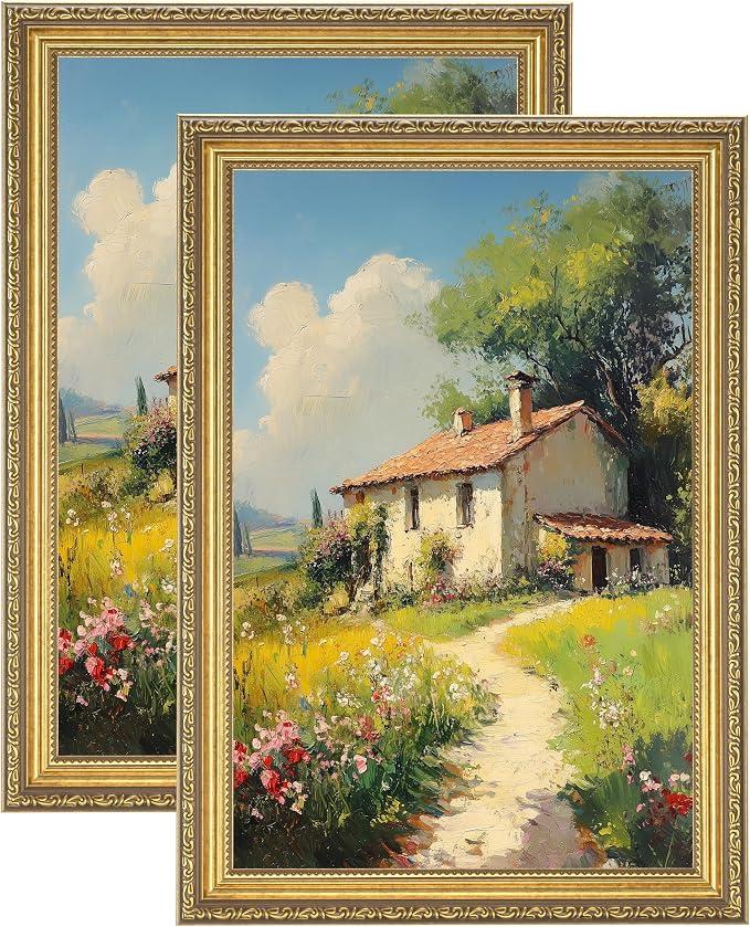 eletecpro 12x18 Picture Frames Set of 2 with Clear Acrylic Cover, Gold