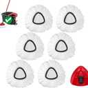 Spin Mop Replacement Head for O-Ceda EasyWring 1-Tank System, Mop Refills, Include 6 Cedar Mop Replace Heads, 1 Extra Mop Replacement Base, Microfiber, Easy to Replace