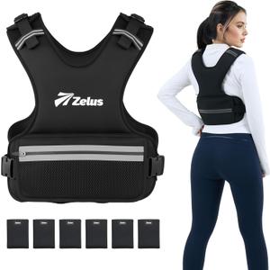 ZELUS Weighted Vest, Z-Fit Soft Iron Adjustable Weighted Vest for Women and Men, Ultra Thin Weight Vest for Home Gym Strength Training Weight Loss Workout, 08-14lb/11-20lb/20-32lb.