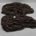 Wing Chair Slipcovers, 2 Piece Stretch Wingback Chair Cover Soft Velvet Armchair Covers with Elastic Bottom for Living Room Bedroom (Brown)