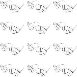 Layway 12 Pcs Sport Glasses Set Football Volleyball Soccer Basketball Sunglasses for Party Favors, Team Event Gifts