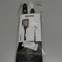 DI ORO Silicone Turner Spatula Set - Kitchen Spatulas for Nonstick Cookware - Cooking Utensils for Flipping Eggs & Pancakes - 600F Heat-Resistant BPA Free Turners - Dishwasher Safe (2pc, Black)