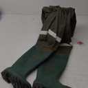 HISEA Kids Chest Waders with Boots, Youth Waterproof Fishing Wader, PVC Waders for Toddler Children with Reflect Safety Band (10/11 Big Kid, Green)