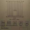 Extra Wide Baby Gate with Cat Door - Walk Through Small Pet Door Safety Gate for Stair Kitchen - Pressure Mounted No Drill 65.35"-68.11" Wide