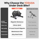 YOSUDA Under Desk Bike Pedal Exerciser - Magnetic Mini Exercise Bike, Desk Pedal Bike for Home/Office Workout, 
Product dimensions	50D x 45W x 33H centimeters