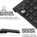 cimetech BT Number Pad, Wireless Numeric Keypad Numpad, 22 Keys Portable Mini Financial Accounting Keyboard for Laptop Notebook, Desktop, Surface Pro, PC