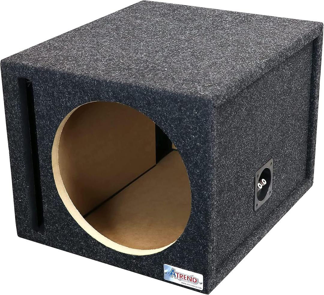 Atrend 15SQV 15” Single Vented Subwoofer/ Speaker Enclosure Subwoofer Box Designed to Let The Music Move You. High Grade MDF Construction with Nickel Finish Speaker Terminal
