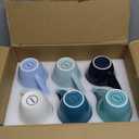 Porcelain Coffee Mugs Set of 6, 13 Ounce Coffee Cups with Handle, Ceramic Tea Mugs for Latte, Hot Tea, Cappuccino, Mocha, Cocoa, Blue Assorted Colors Mug Gift Set, Dishwasher and Microwave Safe