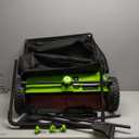 GreenSweep V2 | Artificial Grass Electric Sweeper Rake Vacuum 45L Collection Bag, 5 Adjustable Heights, Foldable Handle