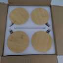 4 pcs Set Vintage Coffee Mugs gifts for women, Overnight Oats Containers with Bamboo Lids and Spoons - 14oz Clear Embossed Glass Cups, Cute Coffee Bar Accessories, Iced Coffee Glasses