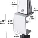 Sneeze Guard Support Clamp Partition Aluminum Adjustable Partition Clamp Acrylic Desk Divider Support Clamp Desk Shield Clamp Privacy Panel Clamp for Plexiglass Shield for Countertop Reception 4 Pack