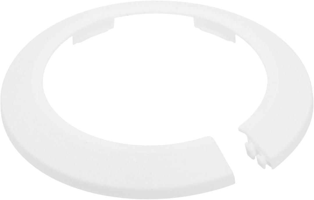 uxcell Escutcheon Plate, 1Pcs 90mm - Fit 3.5" Outer Diameter Split Pipe Flange Water Pipe Cover Collar Decoration, PP Plastic Plumbing Cover Plates (White)