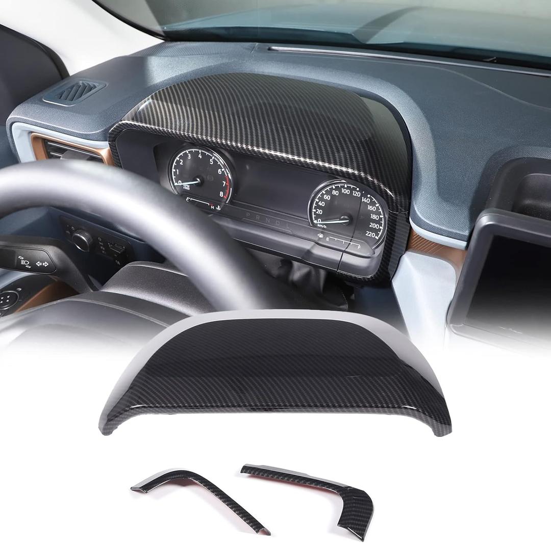 Aunginsy Car Dashboard Meter Frame Cover Trim Compatible with Ford Maverick 2022-2025 Car Center Console Dash Board Trim Frame Dashboard Moulding Protection Cover Decorative ABS Interior Accessories (Carbon Fiber Pattern)