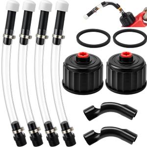 8 Pcs Racing Fuel Jug Hose Kits Include Racing Fuel Filler Hose 5/5.5 Gallon Gas Cylinder Lid and 2 Jug Cap Bender Replacement