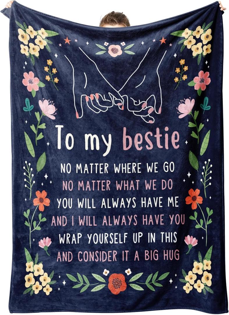 GiltGlimmer Friendship Gifts for Women Mothers Day, Best Friend Birthday Gifts for Women, Best Friend Blanket Gift, to My Bestie Throw Blanket for Christmas 60" x 50"
