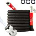 Pocket Hose 75 FT Silver Bullet 2.0 Expandable Garden Hose w/Turbo Shot Nozzle, AS SEEN ON TV, Lead-Free, Solid Aluminum Connectors, Easy On/Off Valve, Kink-Free, Leak-Proof