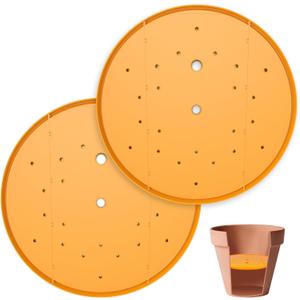 Lettry 2Pcs Planter Inserts for Large Pots, 18" Round Plastic Planter Insert with Drainage Holes for Place Inside Planters to Use Less Potting Soil for Tall Flower Pots Plant Containers (18inch)