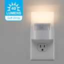 GE LED Motion Sensor Night Light, Plug into wall, 40 Lumens, Soft White, UL-Certified, Energy Efficient, Ideal Nightlight for Bedroom, Bathroom, Kitchen, Hallway, 46632, White, 1 Pack