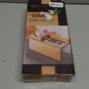 Bamboo Couch Arm Tray Table | 2-in-1 Detachable Sofa Tray with Slidable Cup Holder | 4.5 to 14 inches Wide Adjustable & Foldable Design with an Anti-Slip Surface for Drinks, Snacks, and Remote