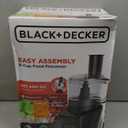 BLACK+DECKER Food Processor and Vegetable Chopper, Stainless Steel Blade, 8-Cup Capacity, 450W Power with Attachments to Shred, Slice, Mince, Grind, and Puree